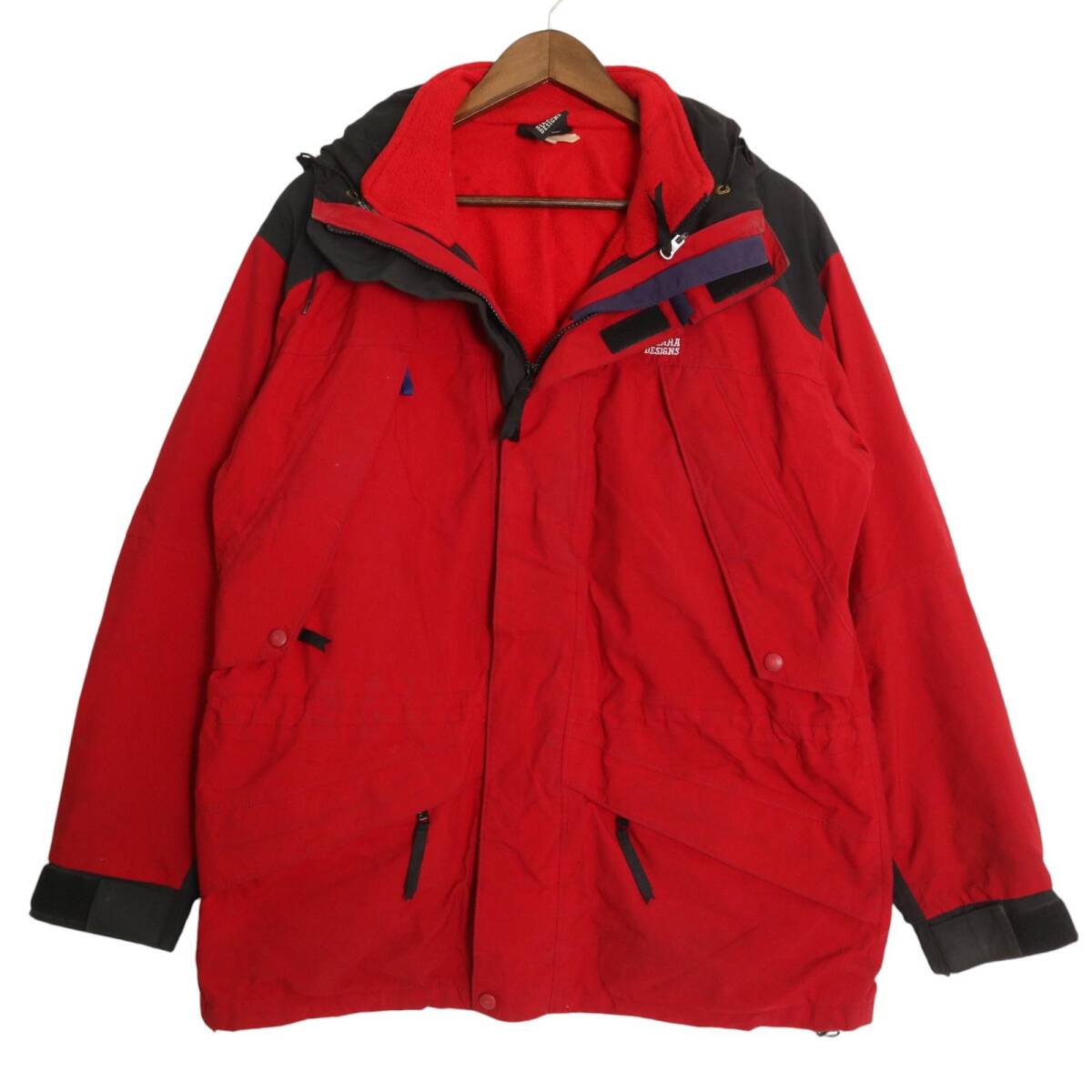 90年代 カナダ製 SIERRA DESIGNS シエラ デザイン GORE-TEX マウンテンパーカー アウトドア レッド (メンズ M) 中古 古着 A1499拍卖