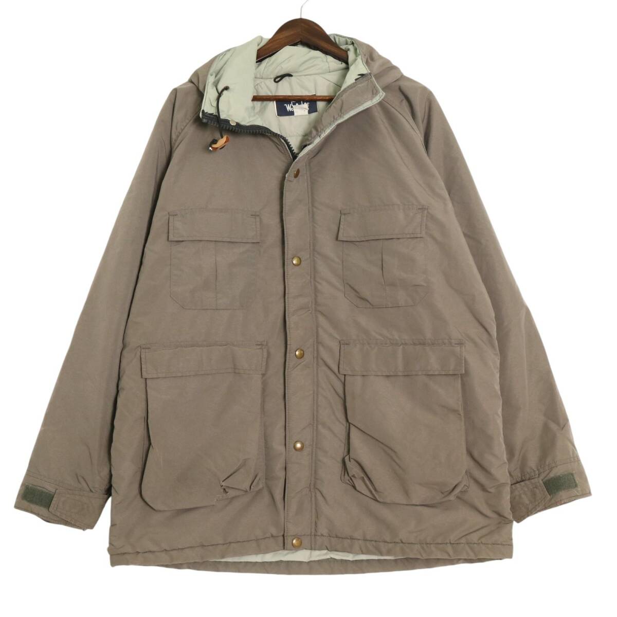 80年代 USA製 WOOLRICH ウールリッチ ナイロン マウンテンパーカー アウトドア グレー (メンズ L) 中古 古着 A1616拍卖