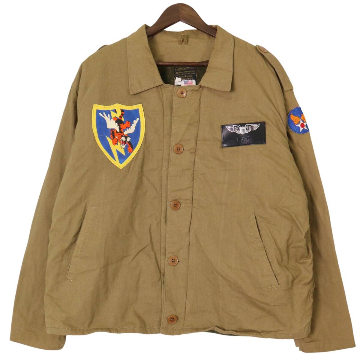 USA製 AVIREX アヴィレックス M-41 フィールドジャケット ミリタリー カーキ (メンズ XL) 中古 古着 A1642拍卖