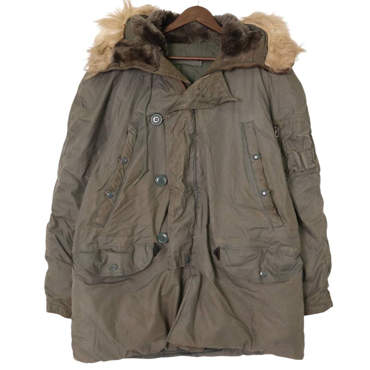 80年代 米軍実物 U.S.AIRFORCE N-3B フライトジャケット ミリタリー オリーブ (メンズ MEDIUM) 中古 古着 A1958拍卖