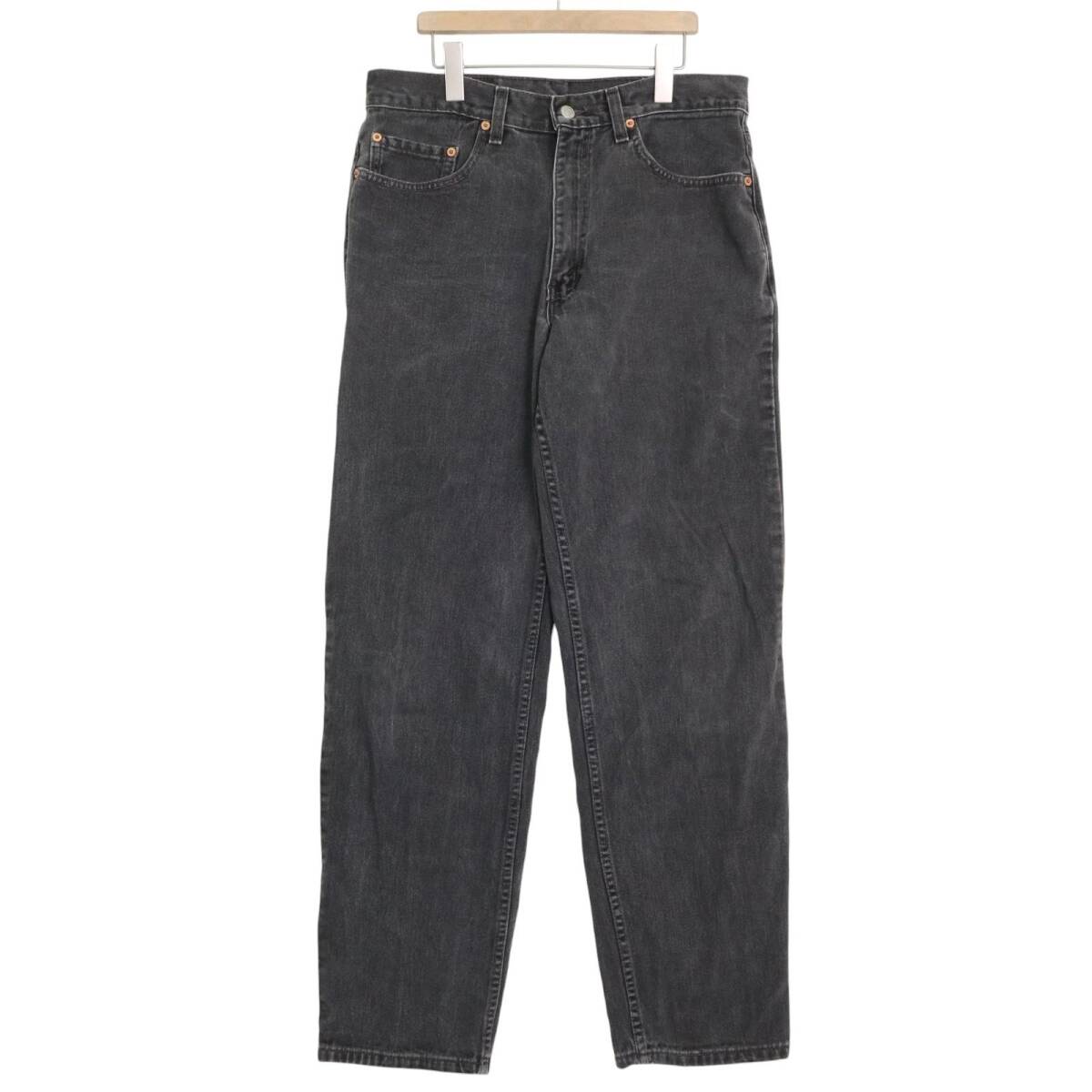 00年代 USA製 Levi's リーバイス 550 デニムパンツ ブラック (メンズ W34 L32) 中古 古着 A2050拍卖