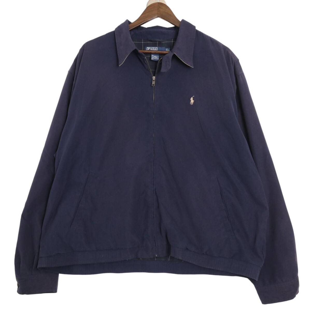 Polo by Ralph Lauren ポロ ラルフローレン スイングトップ ネイビー (メンズ XL) 中古 古着 A4010拍卖