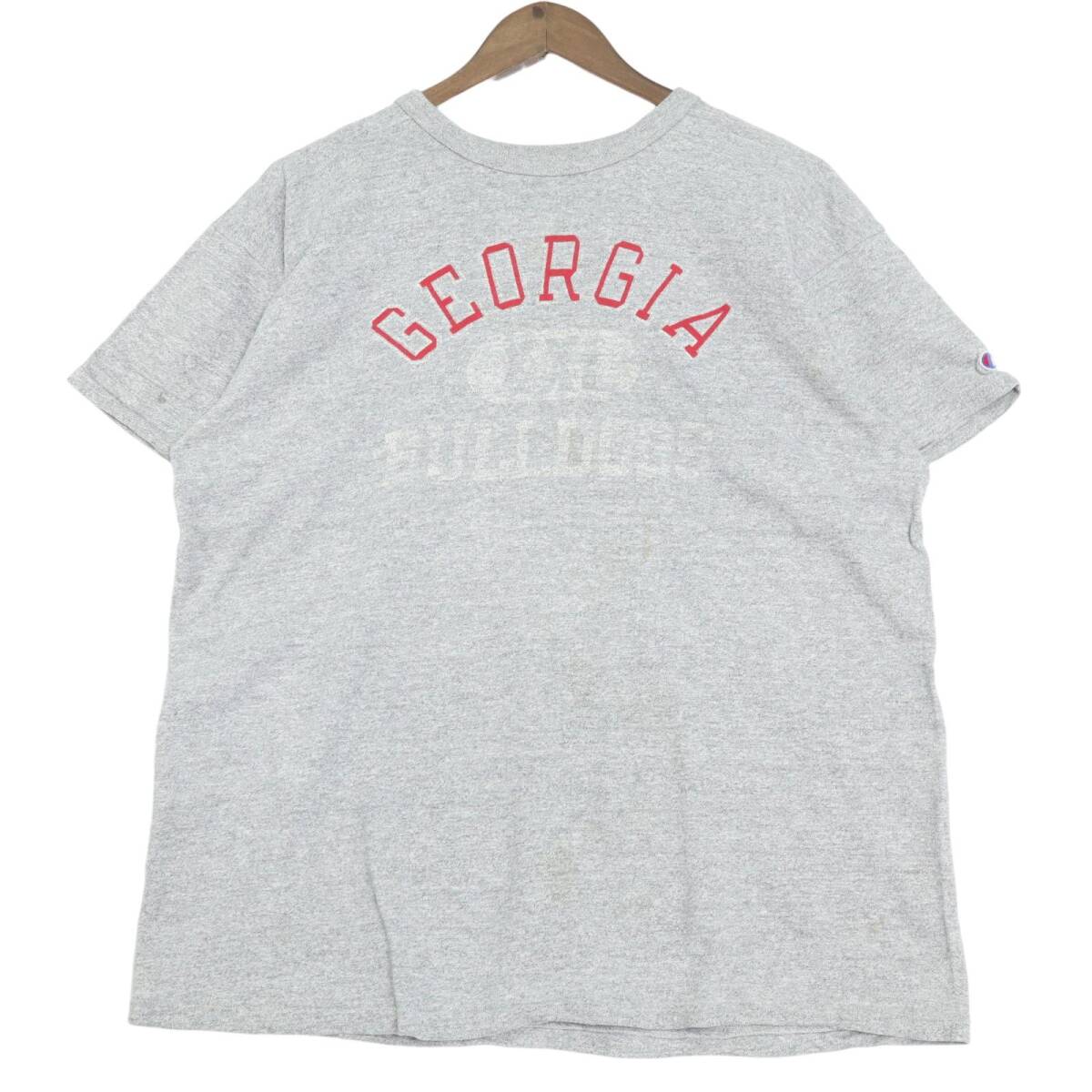 80年代 USA製 Champion チャンピオン 88/12 ジョージア大学 カレッジTシャツ グレー (メンズ X-LARGE) 中古 古着 A4411拍卖