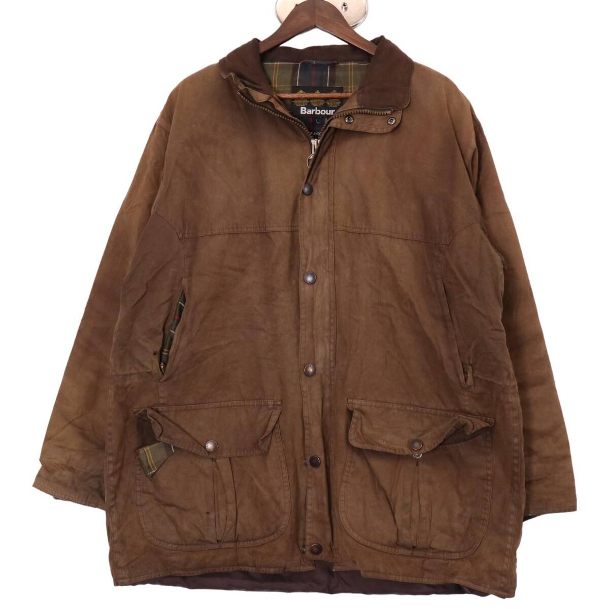 Barbour バブアー Trapper Jacket トラッパージャケット オイルド ブラウン (メンズ L) 中古 古着 A0173拍卖
