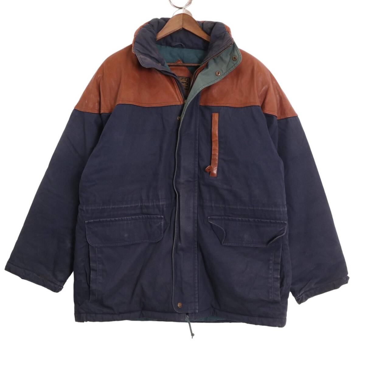 90年代 Eddie Bauer エディーバウアー グースダウンジャケット ネイビー (メンズ M) 中古 古着 A0203拍卖