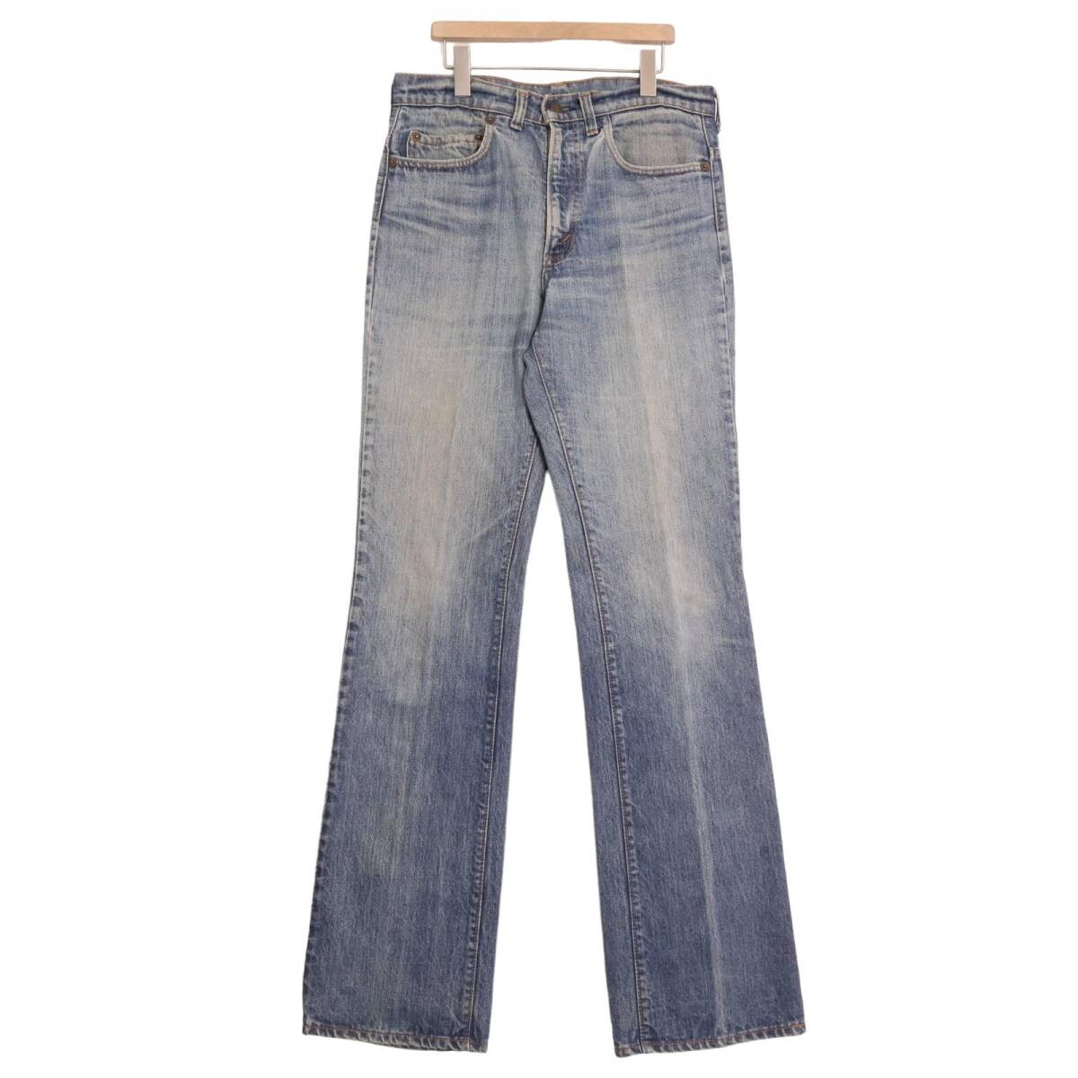 70年代 USA製 Levi's リーバイス 66後期 517-0217 42タロン デニムパンツ ライトブルー (メンズ W32 L34相当) 中古 古着 A0723拍卖