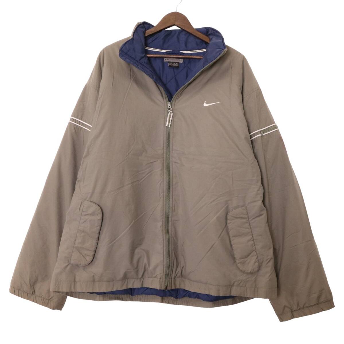 00年代 NIKE ナイキ ダウンジャケット スポーツ ベージュ (メンズ XXL) 中古 古着 A0748拍卖