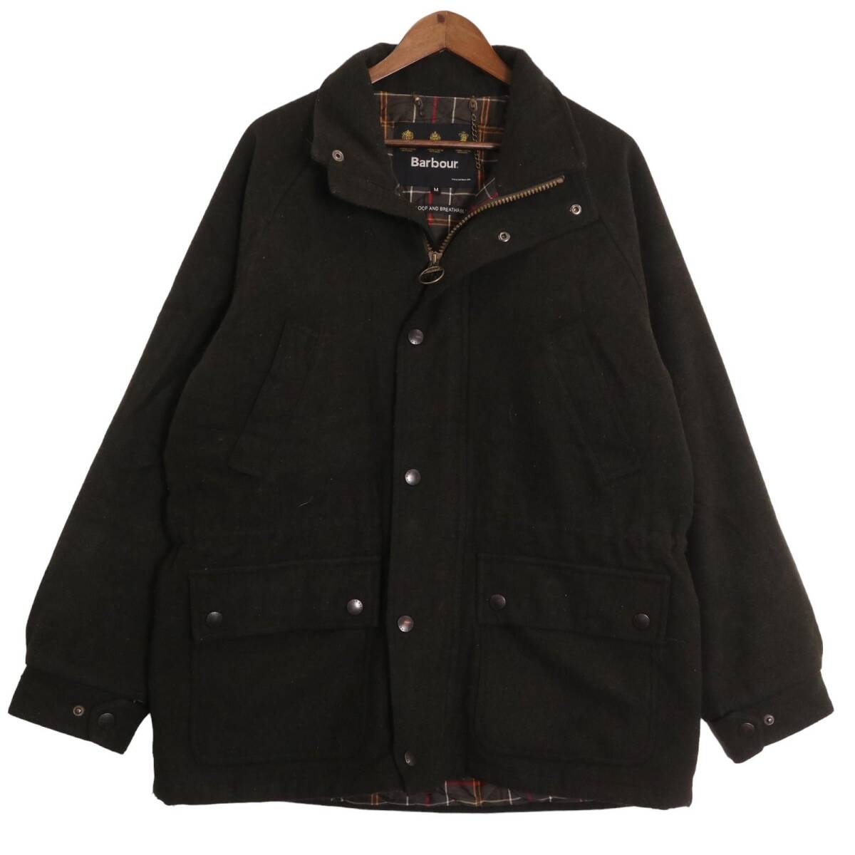 Barbour バブアー T1400 WOOL PARKA ジャケット グリーン (メンズ M) 中古 古着 A0791拍卖