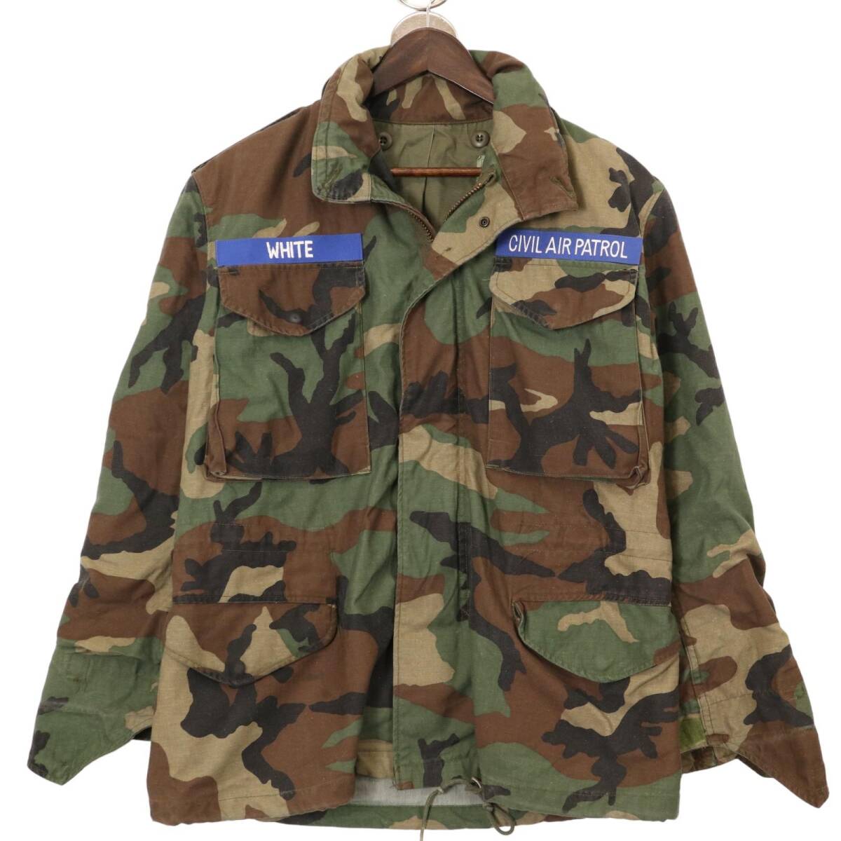 80年代 米軍実物 U.S.ARMY M-65 フィールドジャケット 3rd ミリタリー ウッドランド (メンズ SMALL SHORT) 中古 古着 A0016拍卖