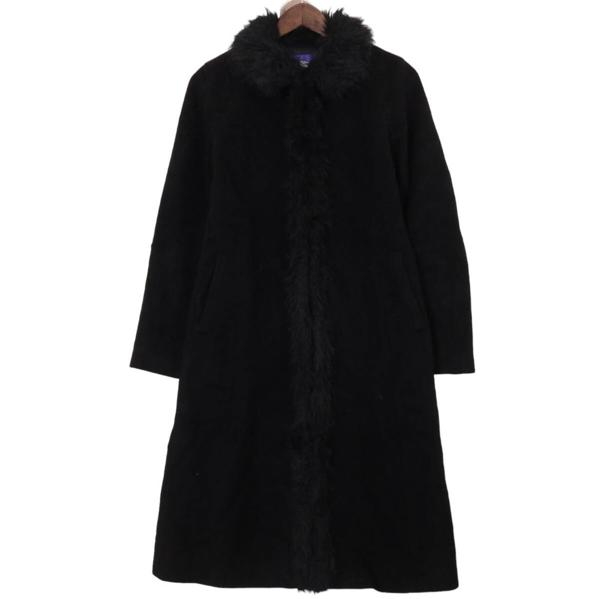 BURBERRY BLUE LABEL ファー コート ブラック (レディース 38) 中古 古着 A0060拍卖