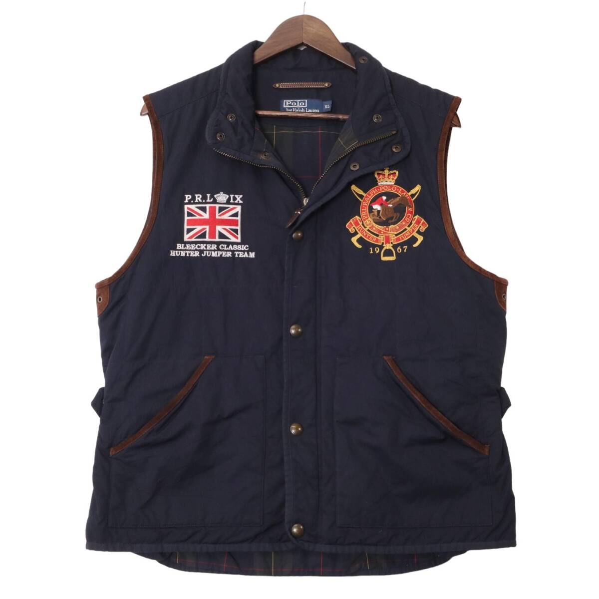 Polo by Ralph Lauren ポロ ラルフローレン BLEECKER CLASSIC HUNTER TEAM ベスト ネイビー (メンズ XL) 中古 古着 A0878拍卖