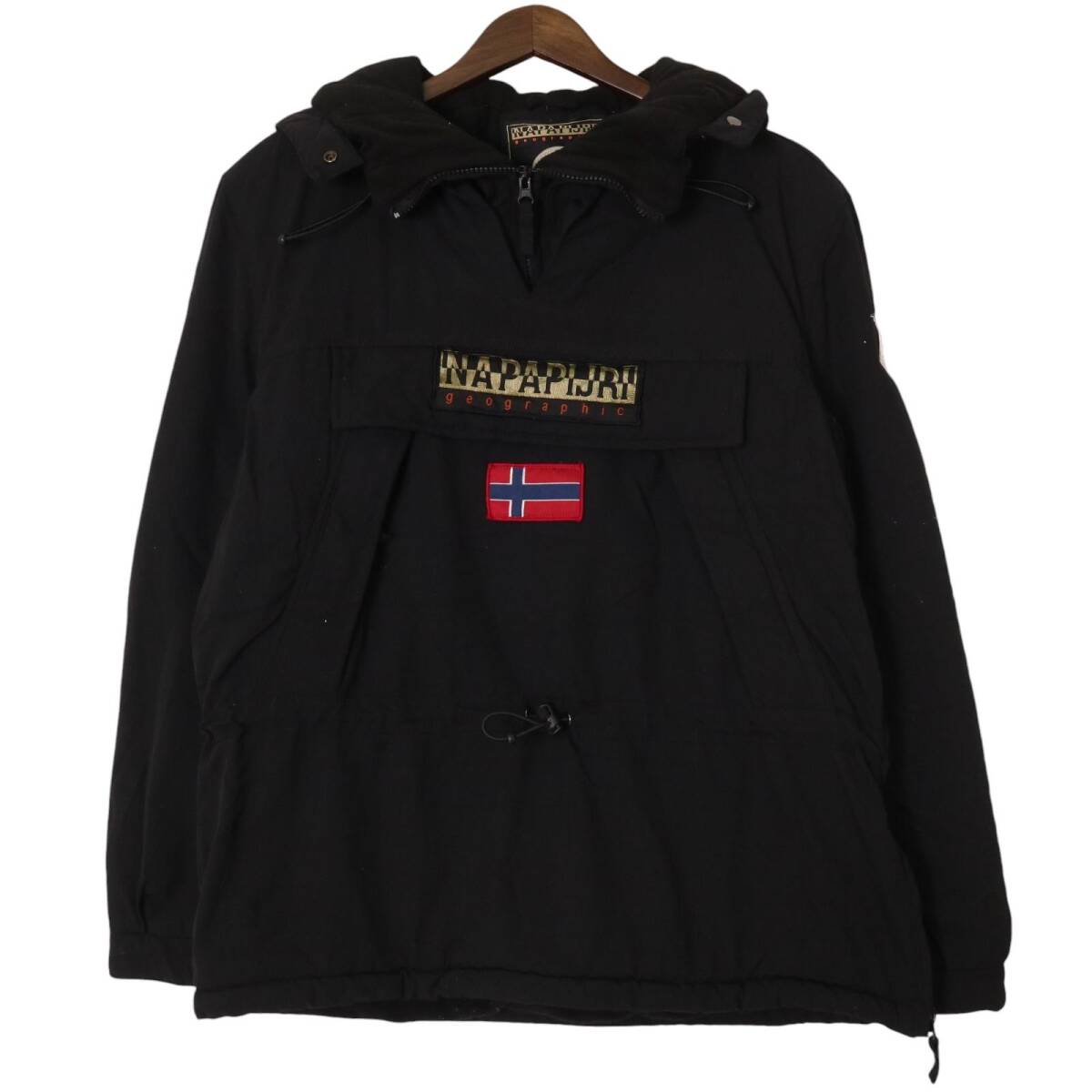 NAPAPIJRI ナパピリ アノラックパーカー ジャケット ブラック (メンズ M相当) 中古 古着 A1763拍卖