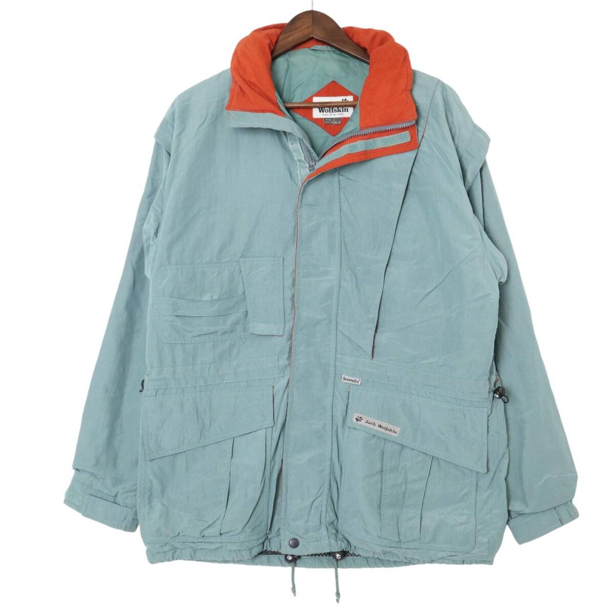 Jack Wolfskin ナイロン マウンテンジャケット アウトドア ライトブルー (メンズ L) 中古 古着 A2653拍卖