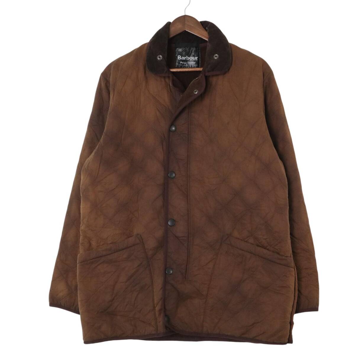Barbour バブアー Polar Quilts ポーラーキルト オイルドジャケット ブラウン(メンズ S相当) 中古 古着 A2654拍卖