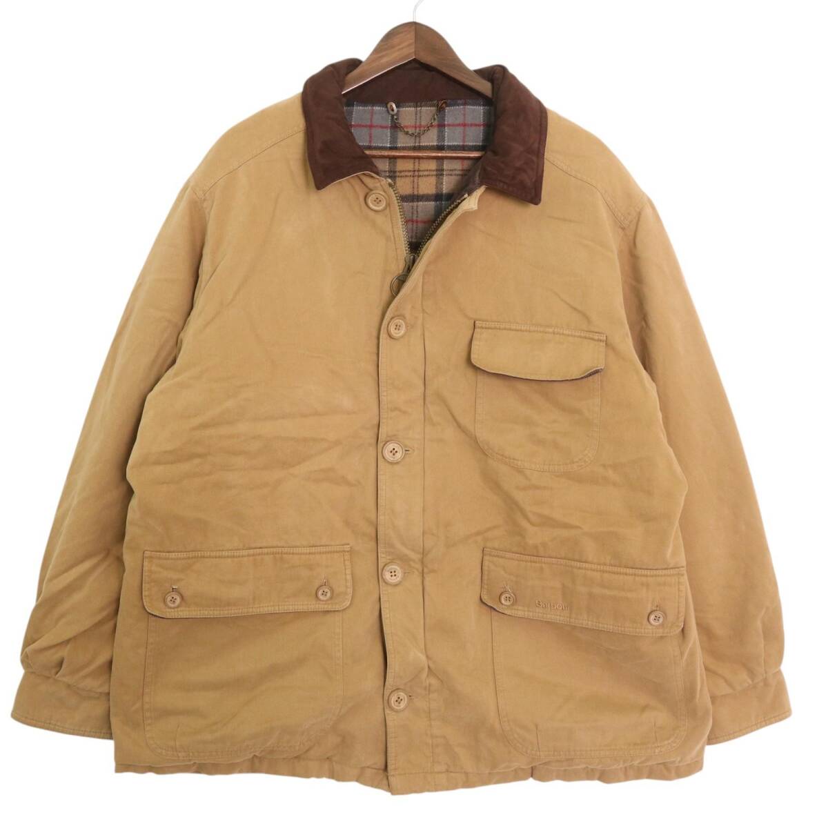 00年代 Barbour バブアー ウェザビージャケット ベージュ(メンズ XL )中古 古着 A4465拍卖