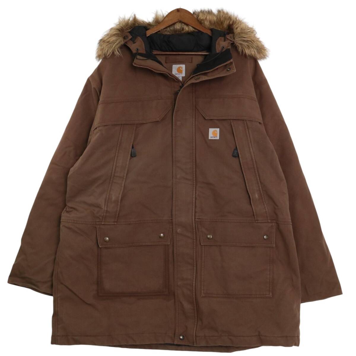 00年代 Carhartt カーハート ソートゥースパーカー ワークジャケット ブラウン (メンズ 2XL) 中古 古着 A2796拍卖