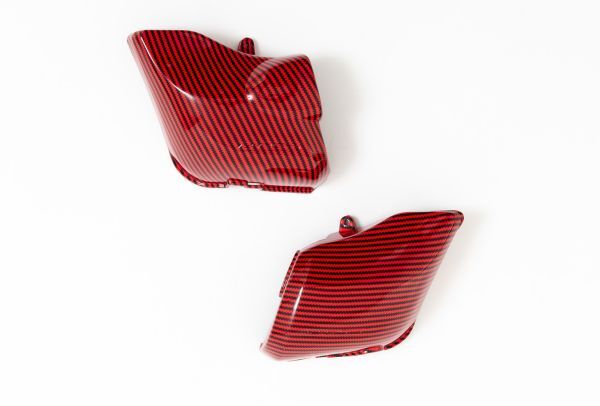 CB400SF NC42 Revo CB400SB エアクリーナーカバー レッドカーボン柄 社外品 サイドカバー キャブレターカバー 660拍卖