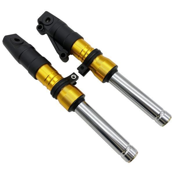 ホンダ ライブディオ ZX DIO AF18 AF28 AF35 AF34 フロントサスペンション フロントフォーク 金×黒 ショート 287拍卖