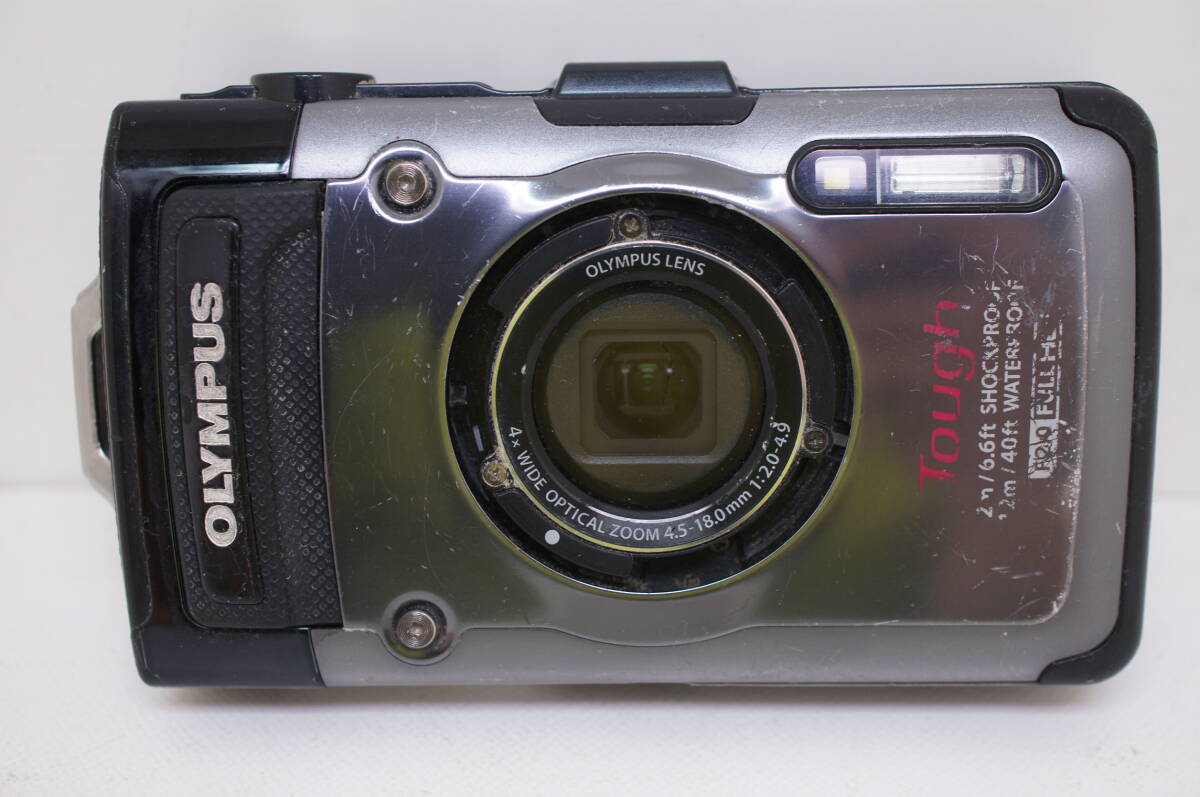☆実用ジャンク品☆OLYMPUS TOUGH STYLUS TG-1 シルバー/ブラック(本体のみ)☆動作確認済☆拍卖