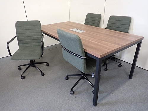③オフィスコム 会議テーブル+4脚セット 40-0881拍卖