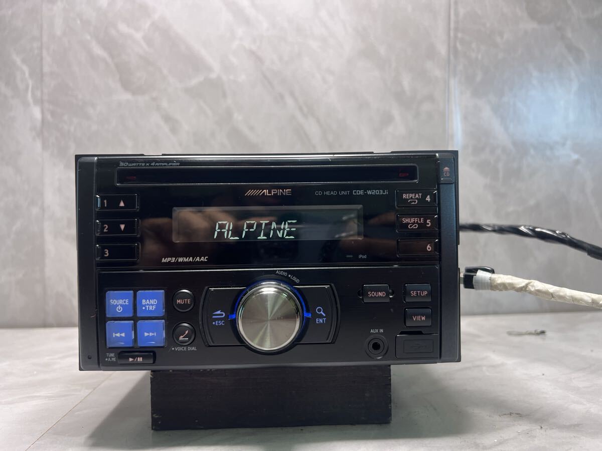 アルパイン ALPINE CDE-W203Ji CDプレーヤー USB対応 2DIN カーオーディオ 動作確認済み 中古拍卖