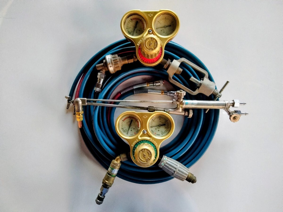 良品 ホース新品 ガス切断・溶接 一式セット アセチレン 酸素 ユンボ 拍卖