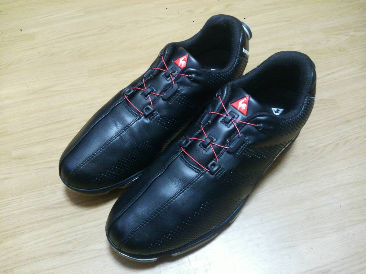 ★スパイク鋲新品交換済★ルコックスポルティフゴルフ le coq sportif GOLF QQ2NJA02 25.0㎝ 53-54拍卖