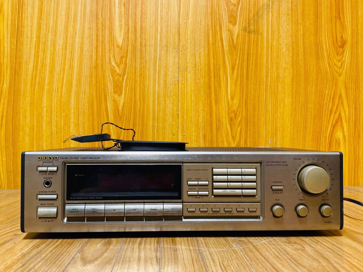 (1059)ONKYO オンキョー チューナーアンプ 音響機器 R-803 動作品拍卖