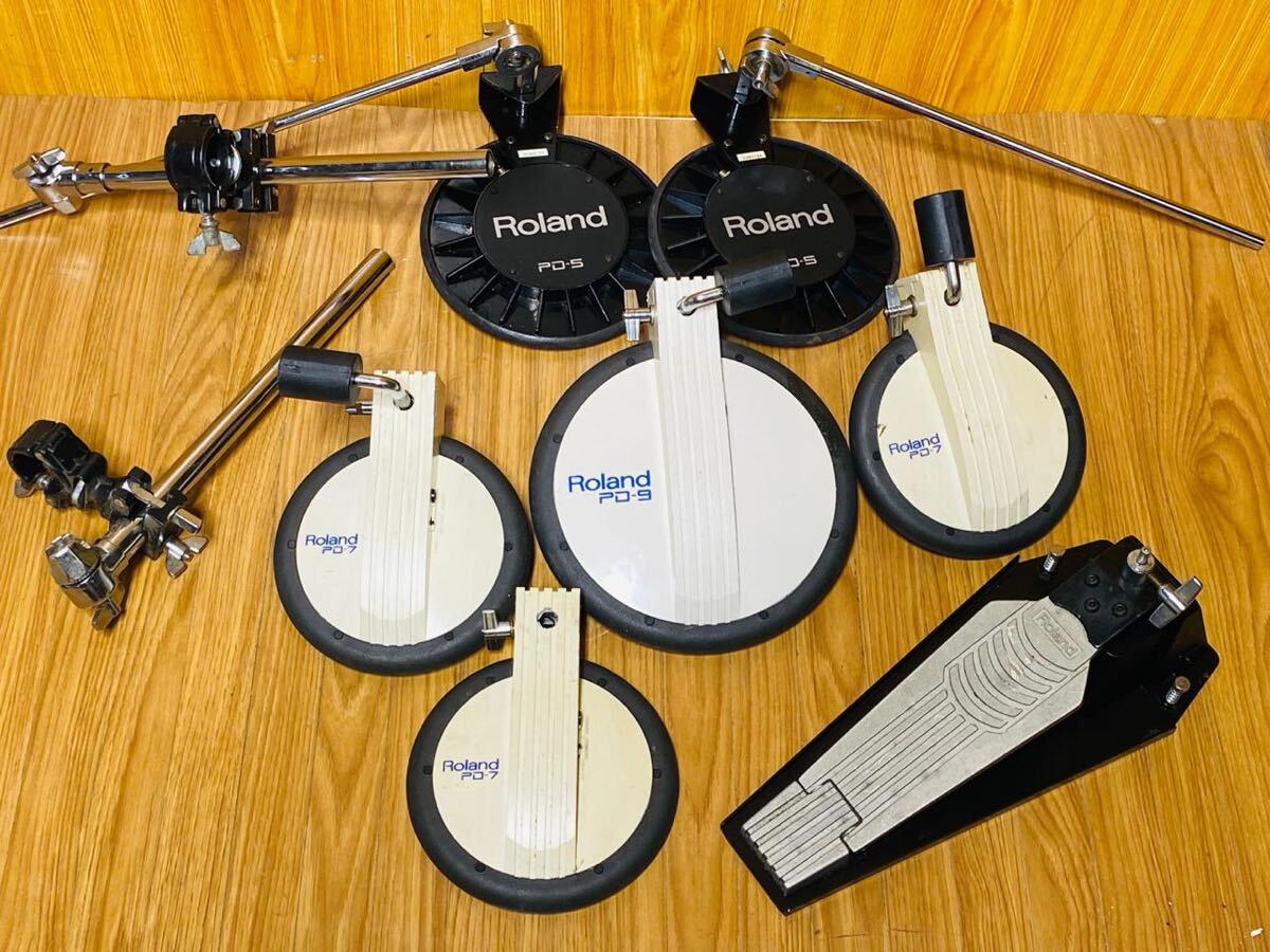 (1101) Roland ローランド V-Drums 電子ドラム パーツ PD-5 PD-7 PD-9 FD-7 など まとめ売り 動作未確認 現状渡し拍卖