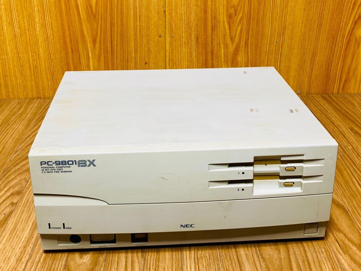 (1138) NEC 旧型PC パーソナルコンピュータ PC98シリーズ PC-9801BX U2 通電確認のみ 現状渡し拍卖