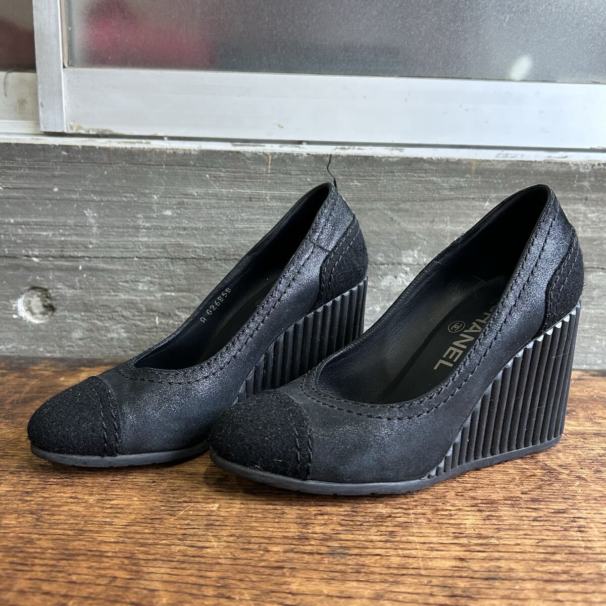 CHANEL シャネル ウェッジサンダル シューズ サイズ36.5 23.5cm拍卖