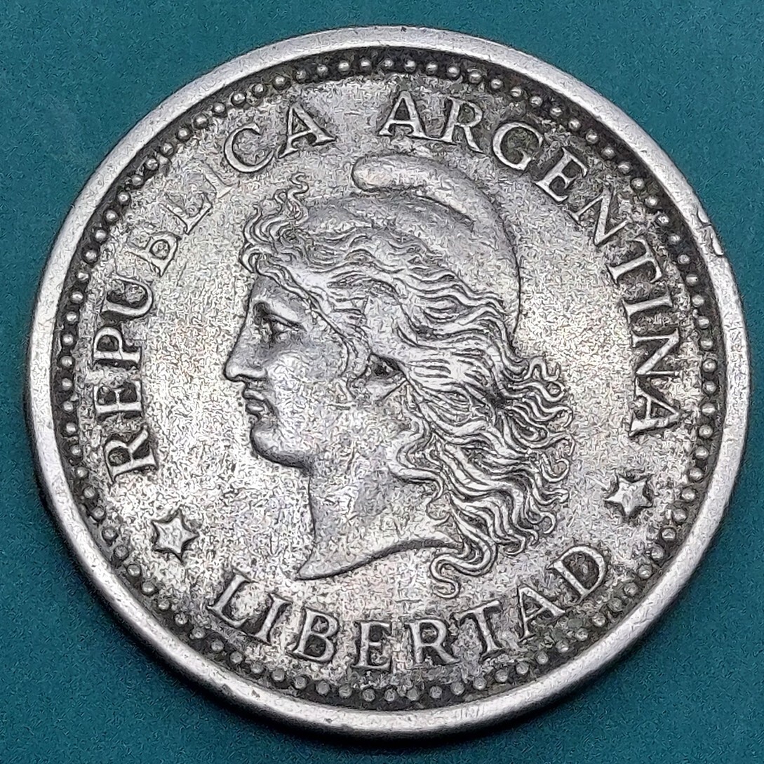 アルゼンチン 1ペソ硬貨 1959年 自由の帽子 月桂樹 海外コイン 【L139】拍卖