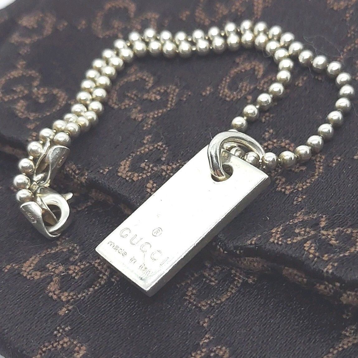 グッチ Ag925 約7.03g ブレスレット シルバー SV 保存袋付き GUCCI拍卖