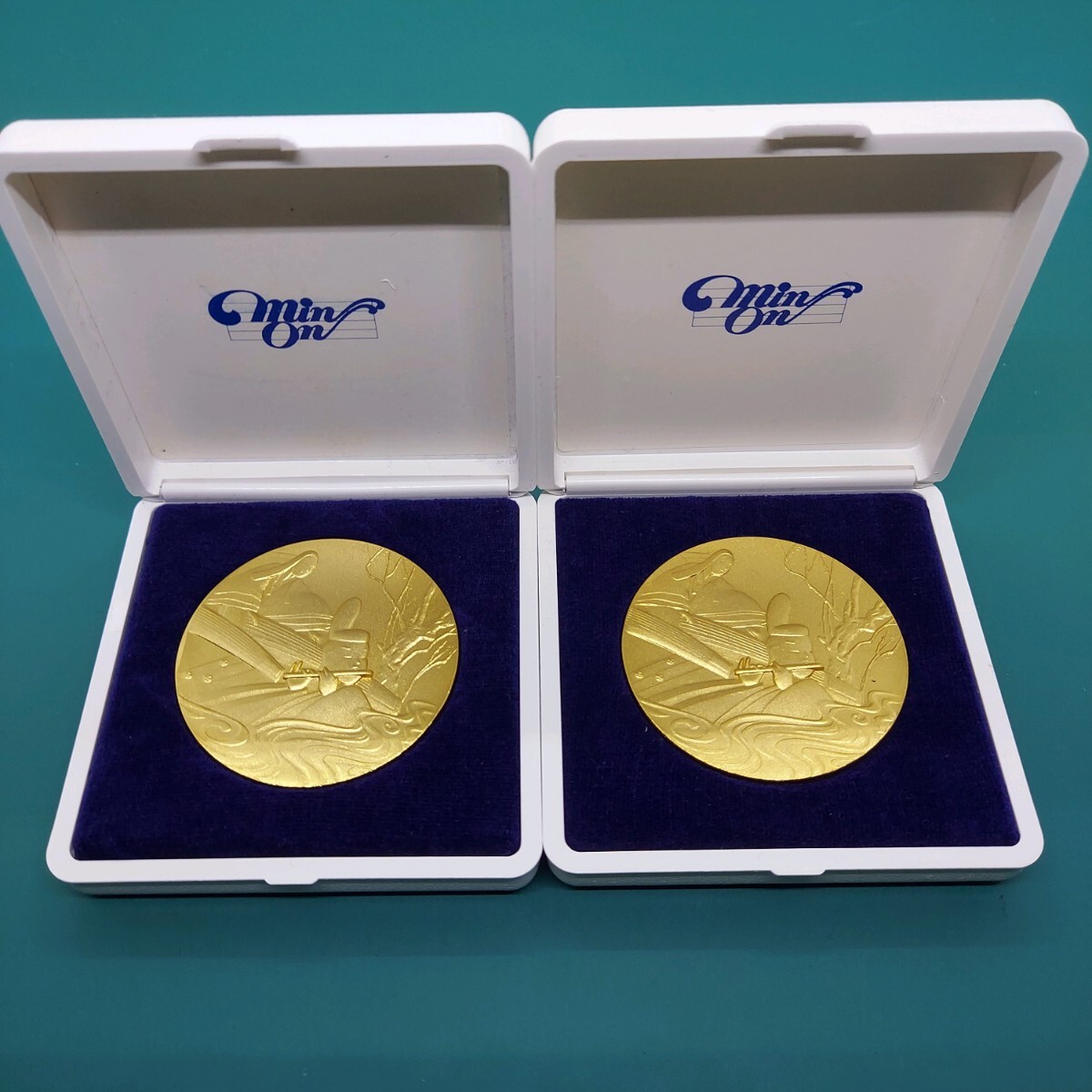 記念メダル 民音 財団法人民主音楽協会 おまとめ2点 ケース付き 【L88】拍卖