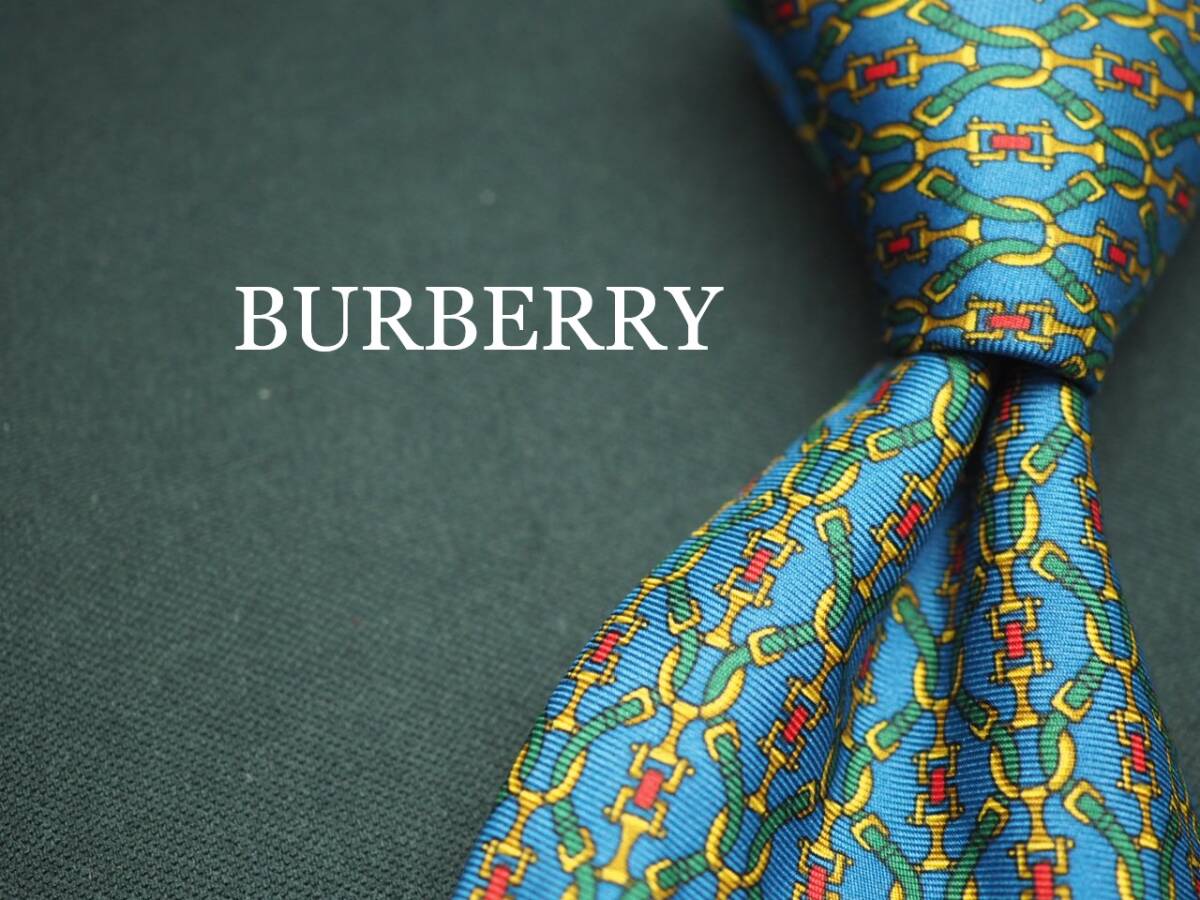 美品【BURBERRY バーバリー】 F2546 英国製 SILK ブランド ネクタイ 古着 良品 転売 仕入拍卖