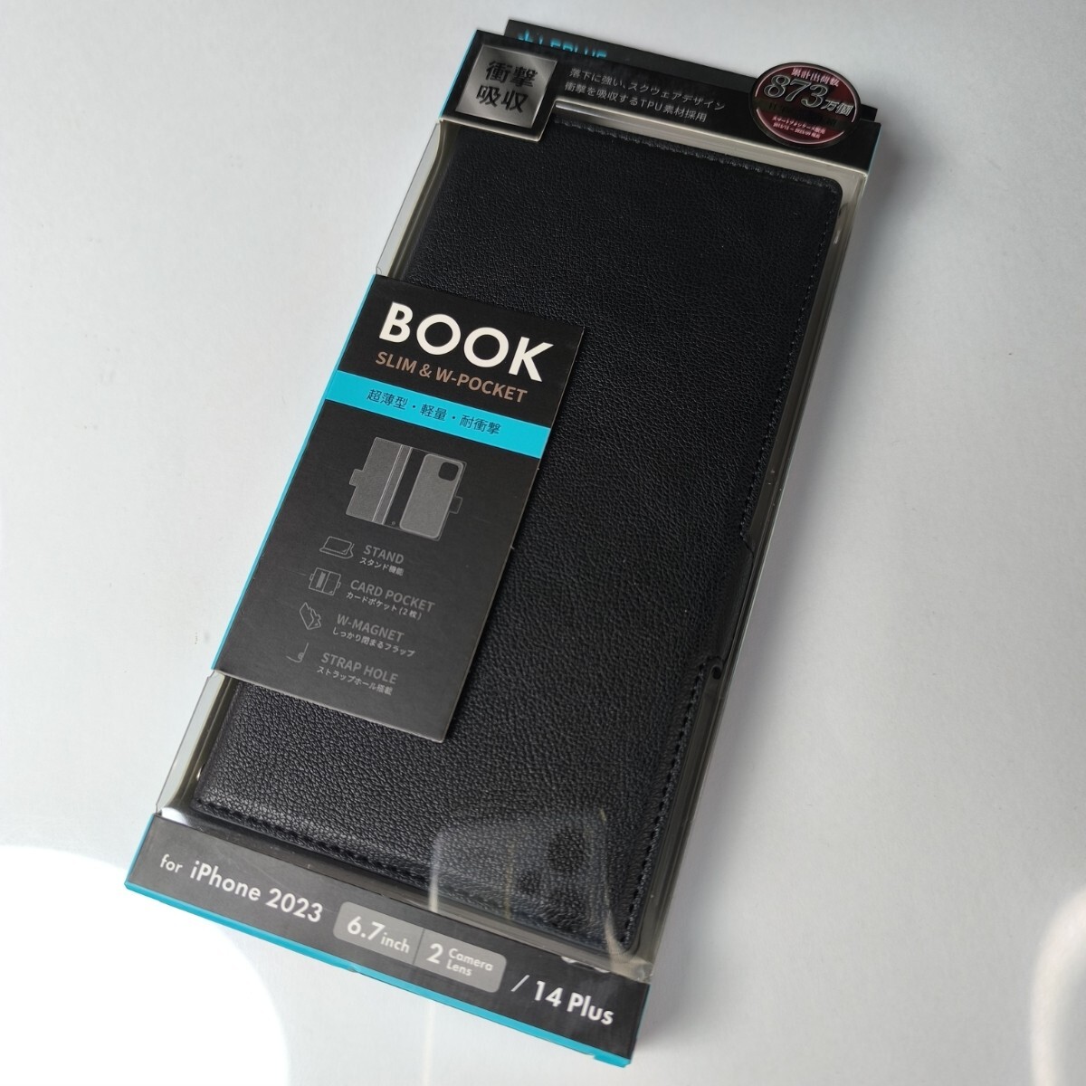 iPhone15 Plus/14 Plus 手帳型ケース ブラック 1572拍卖