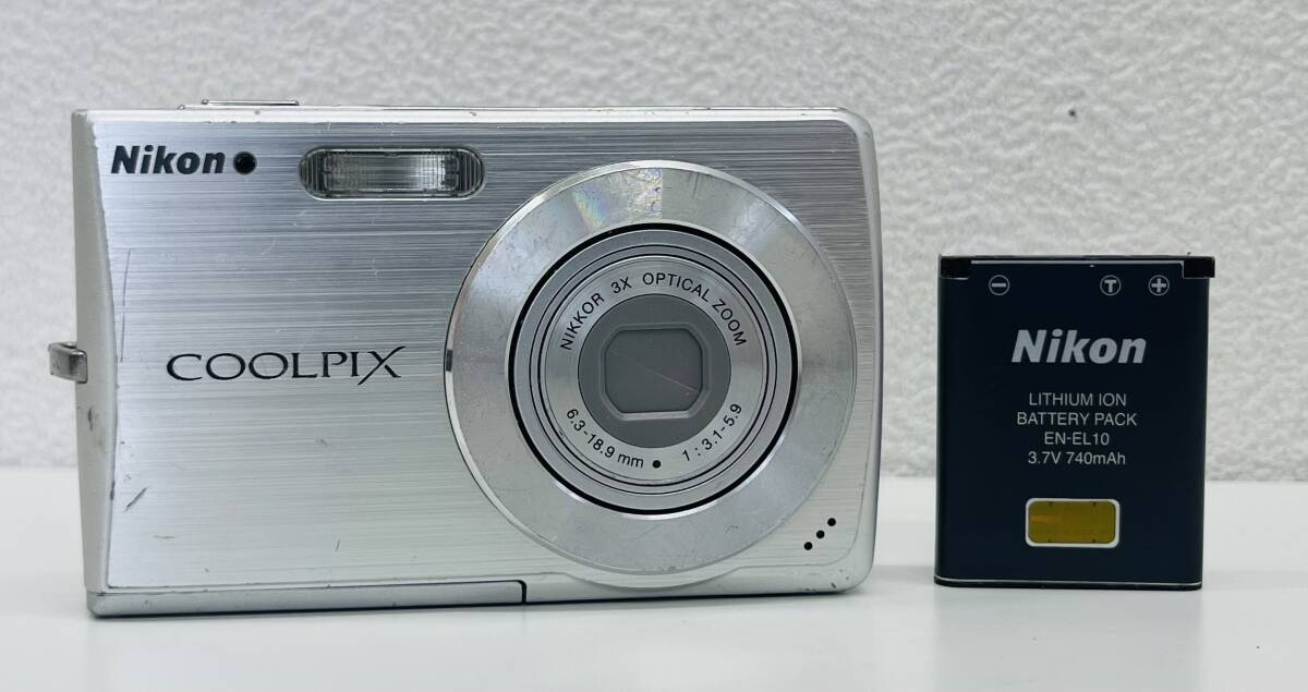 Nikon/ニコン/デジカメ/コンパクトデジタルカメラ/通電確認済み/COOLPIX S200/シルバー/拍卖