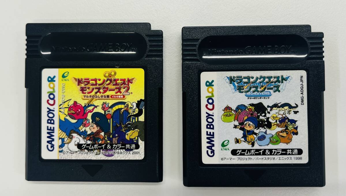 ゲームボーイカラーソフト/ドゴンクエストモンスターズ1.2/2本まとめ/動作確認済み/本体のみ拍卖