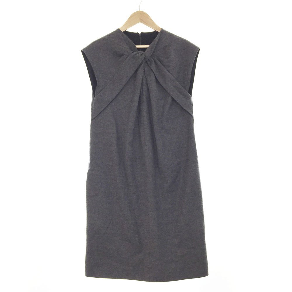 ★GUCCI グッチ ノースリーブ ウールカシミヤ ワンピース サイズ36 レディース グレー UP51 2009 00570 イタリア製 国内正規品 1BB/93875拍卖