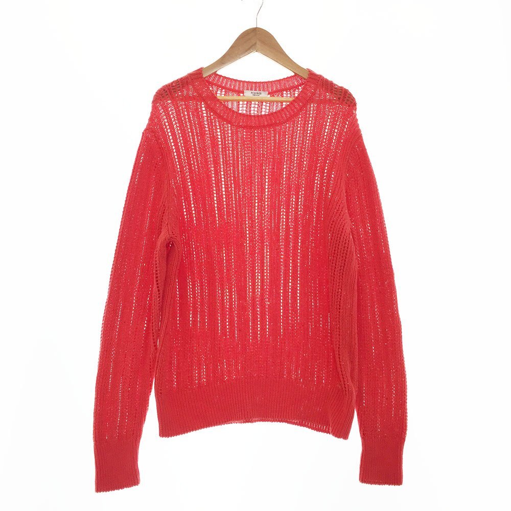 ★超美品 ペセリコ PESERICO 長袖 スパンコール付き コットンニット サイズ44 レディース ピンク S99854F05 イタリア製 正規品 1BA/93939拍卖