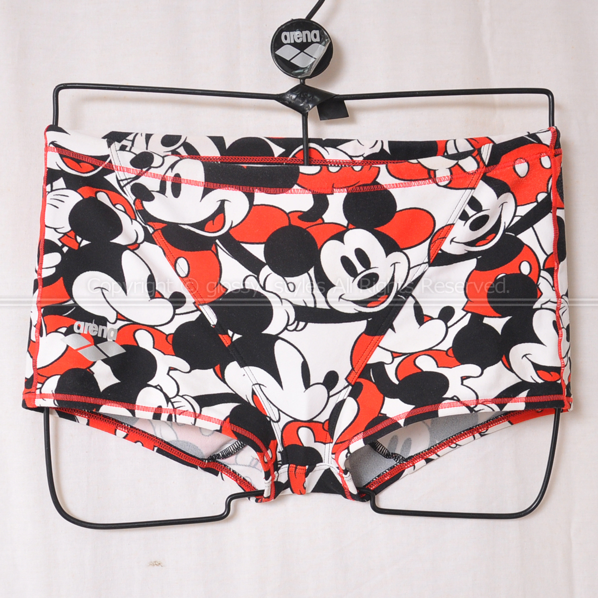 K2077-01■arena アリーナ ディズニー タフスーツ ショートボックス練習用水着 DIS-4304 ミッキーマウス SS拍卖