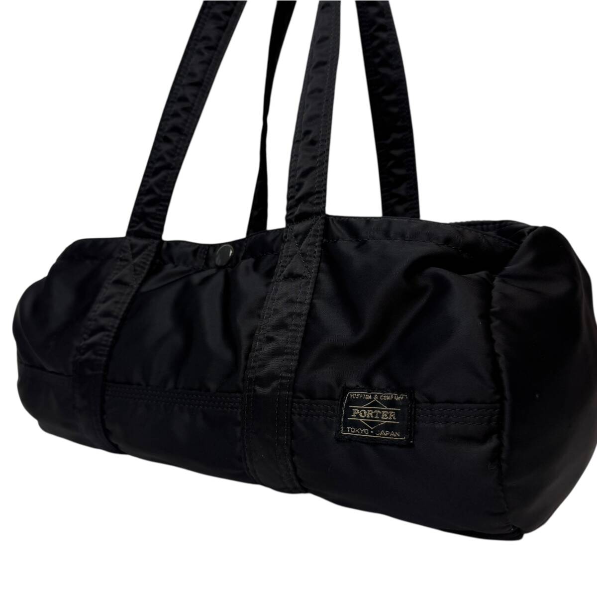 良品 Porter 3385 ポーター ダッフルバッグ タンカー ナイロン ブラック 黒 吉田カバン ボストンバッグ 肩掛け ハンドバッグ YOSHIDA拍卖