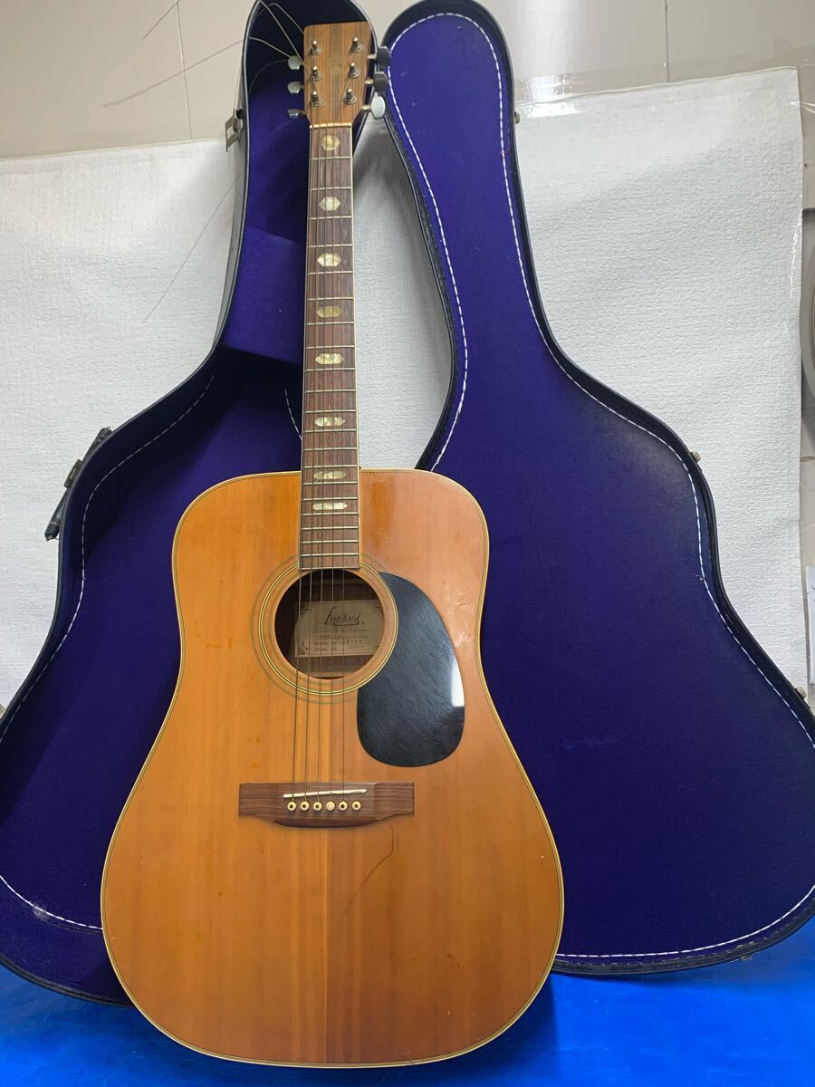 1073.170. 弦楽器 ギター BW-350 ハードケース付 210077 穴あり 動作未確認現状ジャンク品拍卖