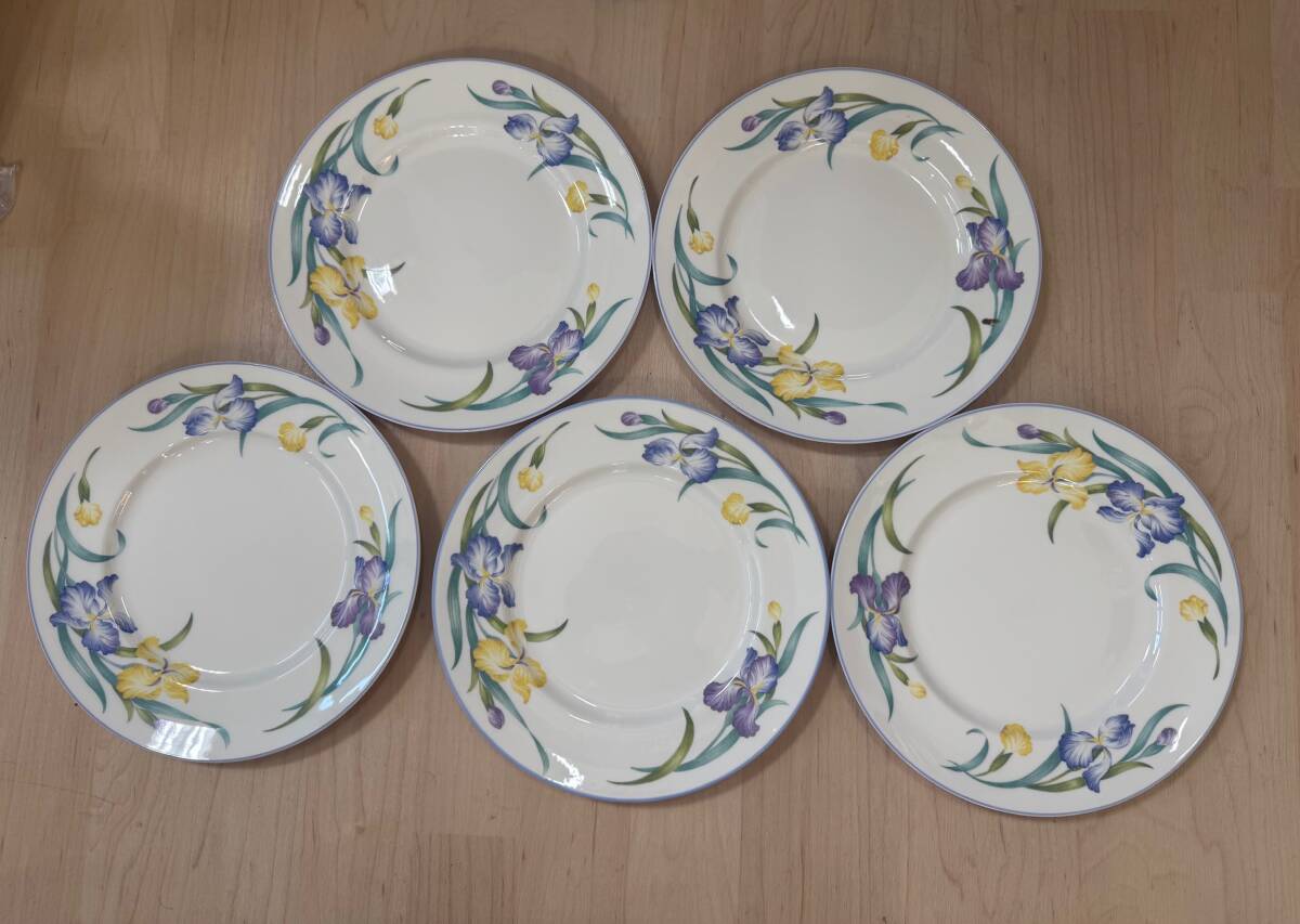 ◆◇【管理INS0000135】ROYALDOULTON ロイヤル・ドルトン 英国/イングランド/プレート/皿/花柄 5枚セット 直径約27.5cm◇◆拍卖