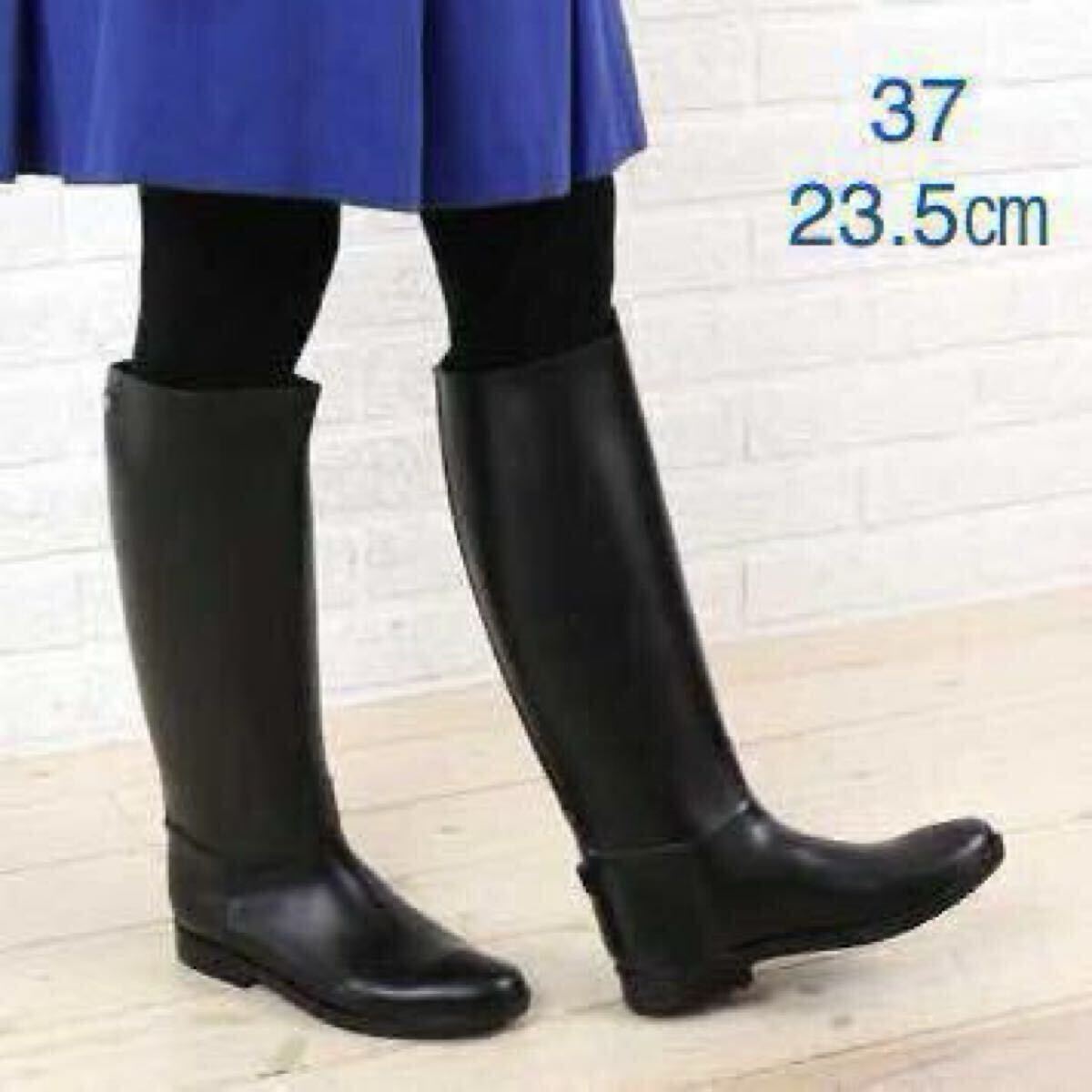 送料込み【UMOウーモ/未使用訳あり】meduseメデュース FLAMBOR 長靴 ロングレインブーツ レディース/ ブラック37(約23.5) UX000191拍卖