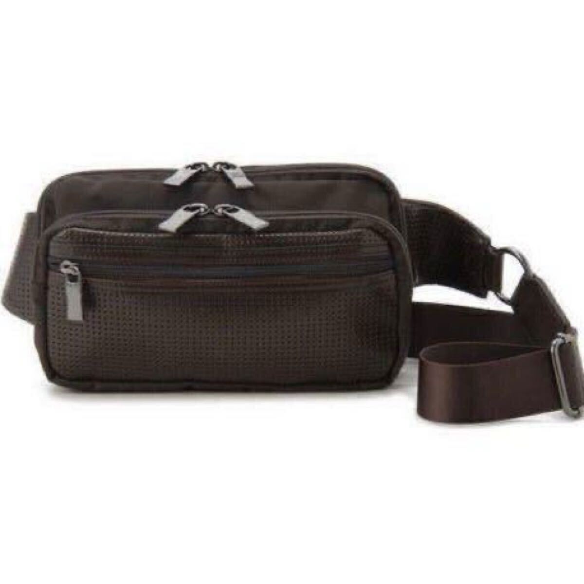 送料込み【モンテスピガ monteSPIGA/未使用訳あり】在庫処分セール!パンチングボディバッグ パンチング/G9620ABR/ブラウン/TS000114拍卖