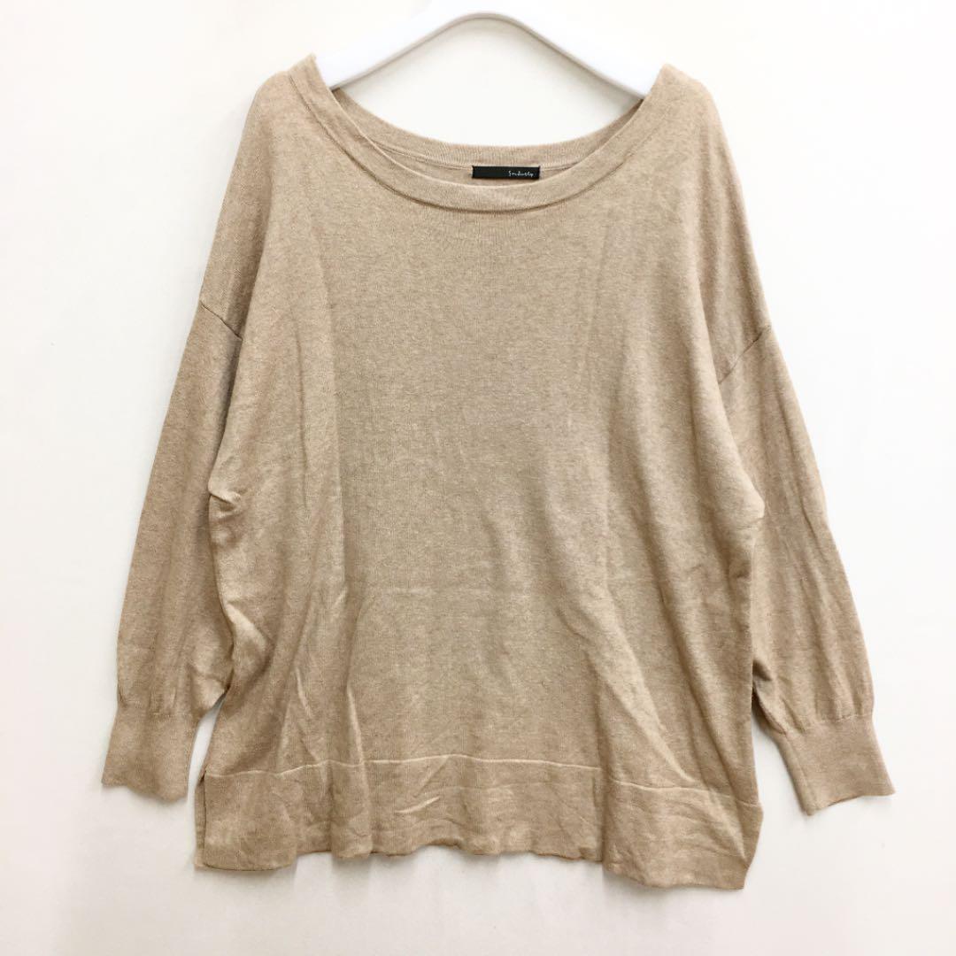 Studio CLIP スタディオクリップ カシミヤ混 ドルマンスリーブニットトップス拍卖