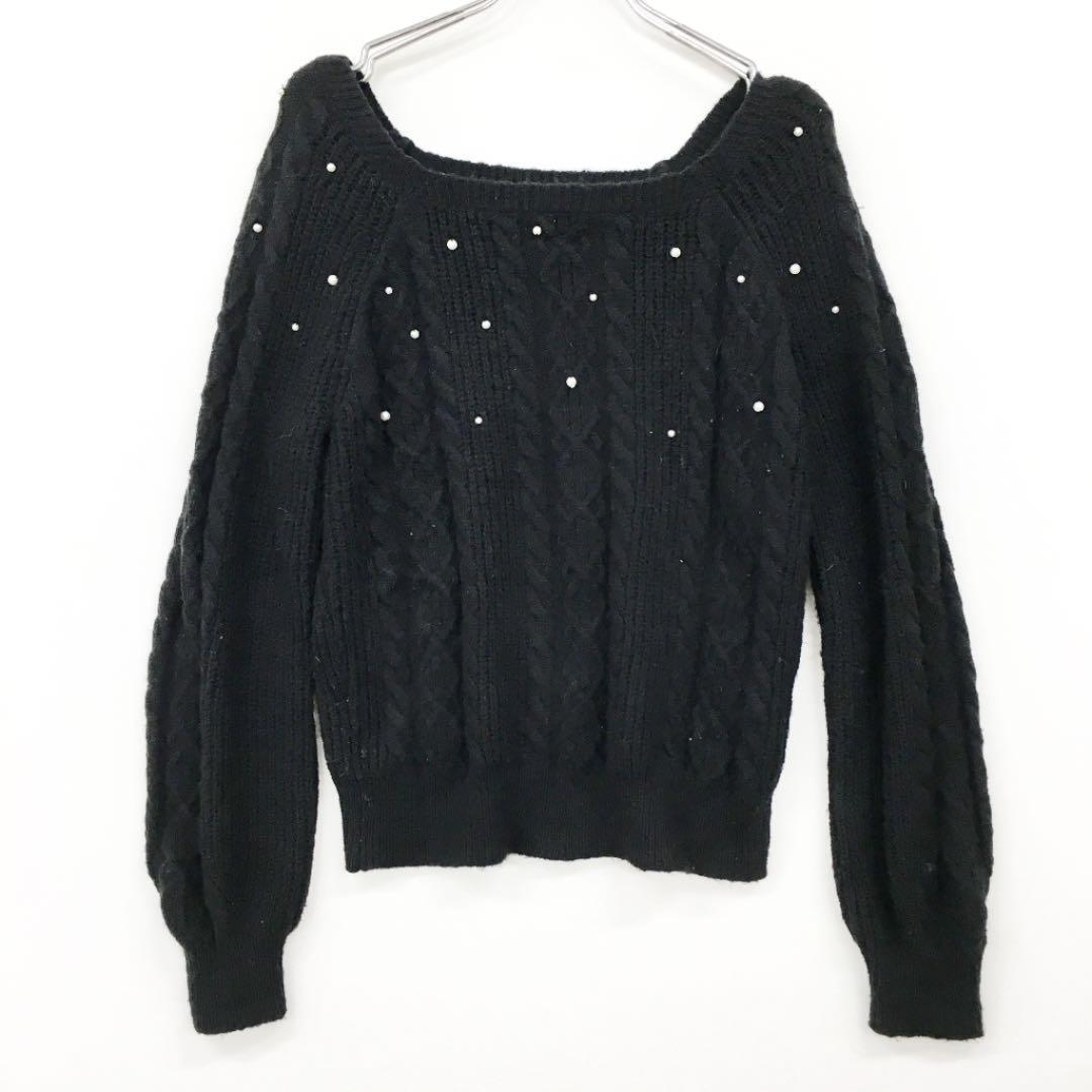 MISCH MASCH ミッシュマッッシュ パール付きニットトップス拍卖