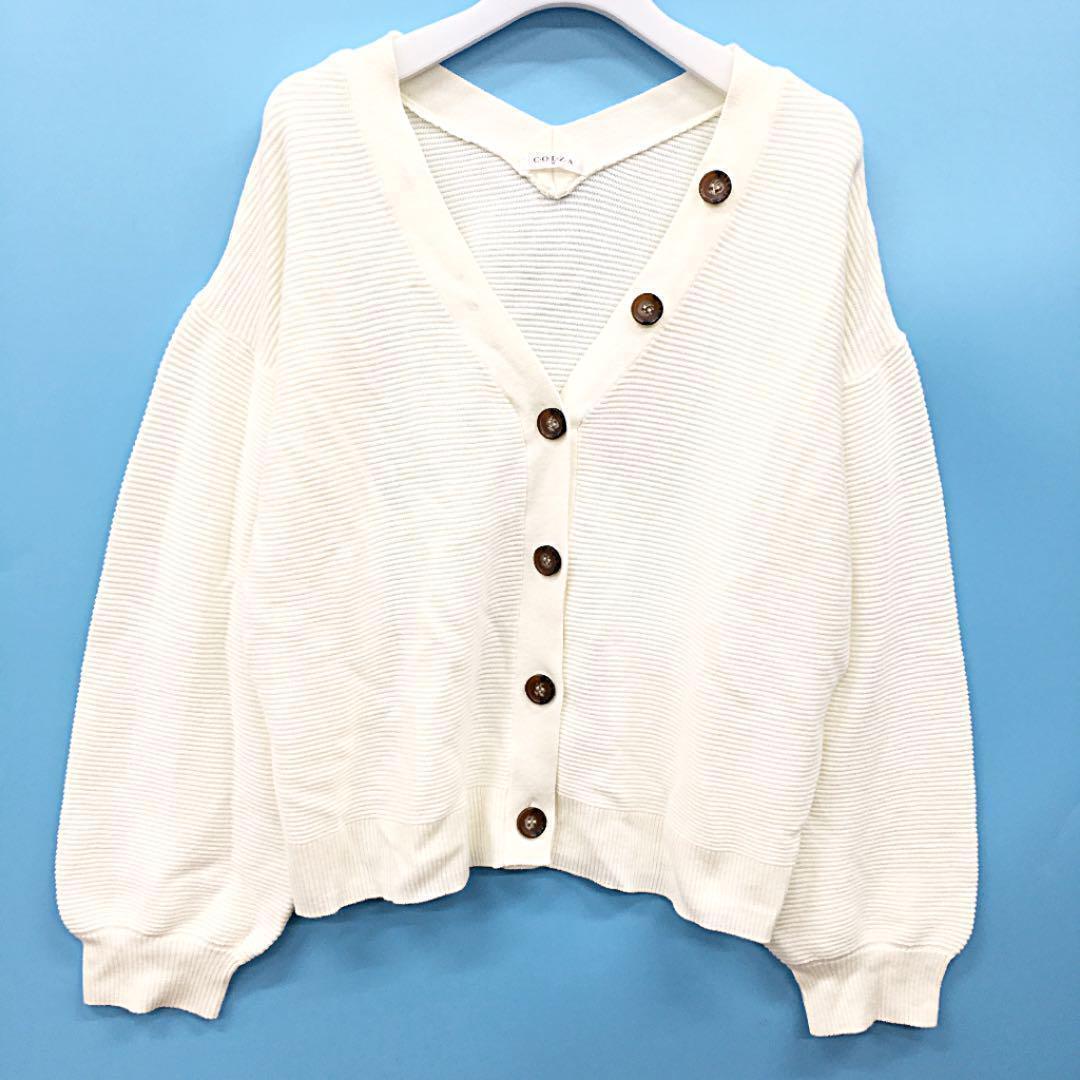 COLZA コルザ ニットカーディガン ホワイト拍卖