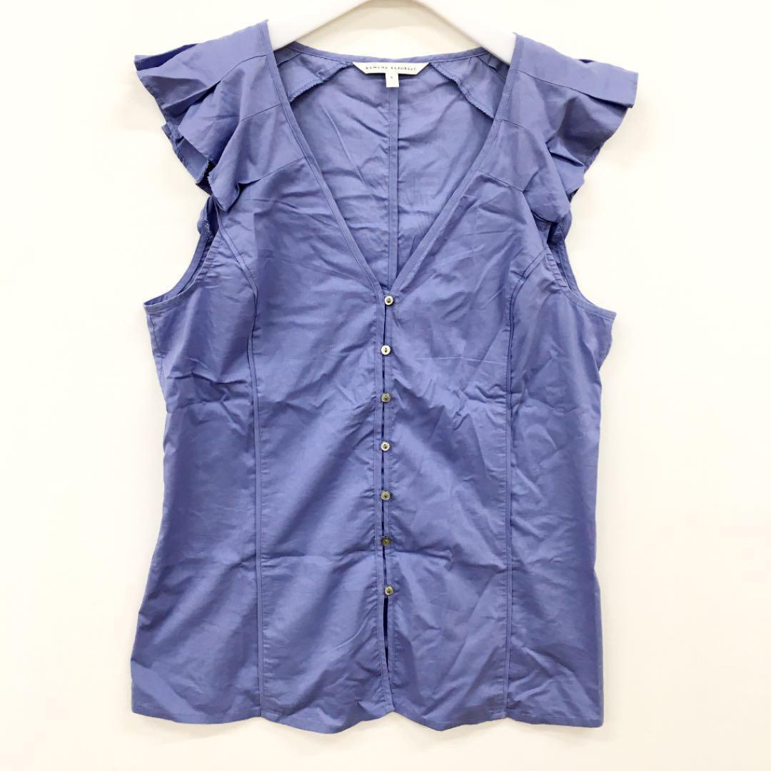 BANANA REPUBLIC バナナリパブリック 袖フリルショートスリーブシャツ拍卖